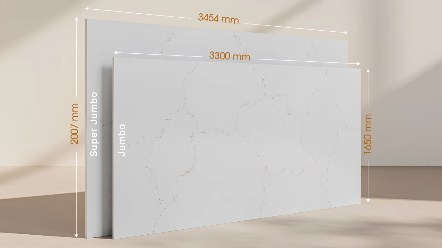 VICOSTONE®-ECO-Surfaces-are-available-in-Jumbo-3300×1650mm-and-Super-Jumbo-3454×2007mm-slab-formats
